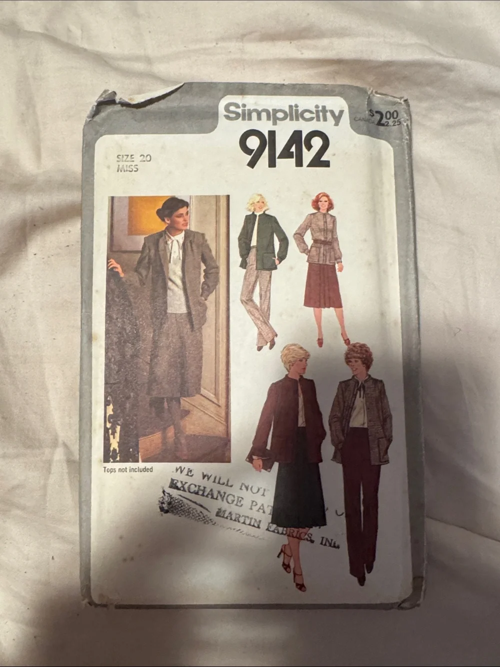 Simplicity 9142 Sewing Top, Skirt, Pants Pattern